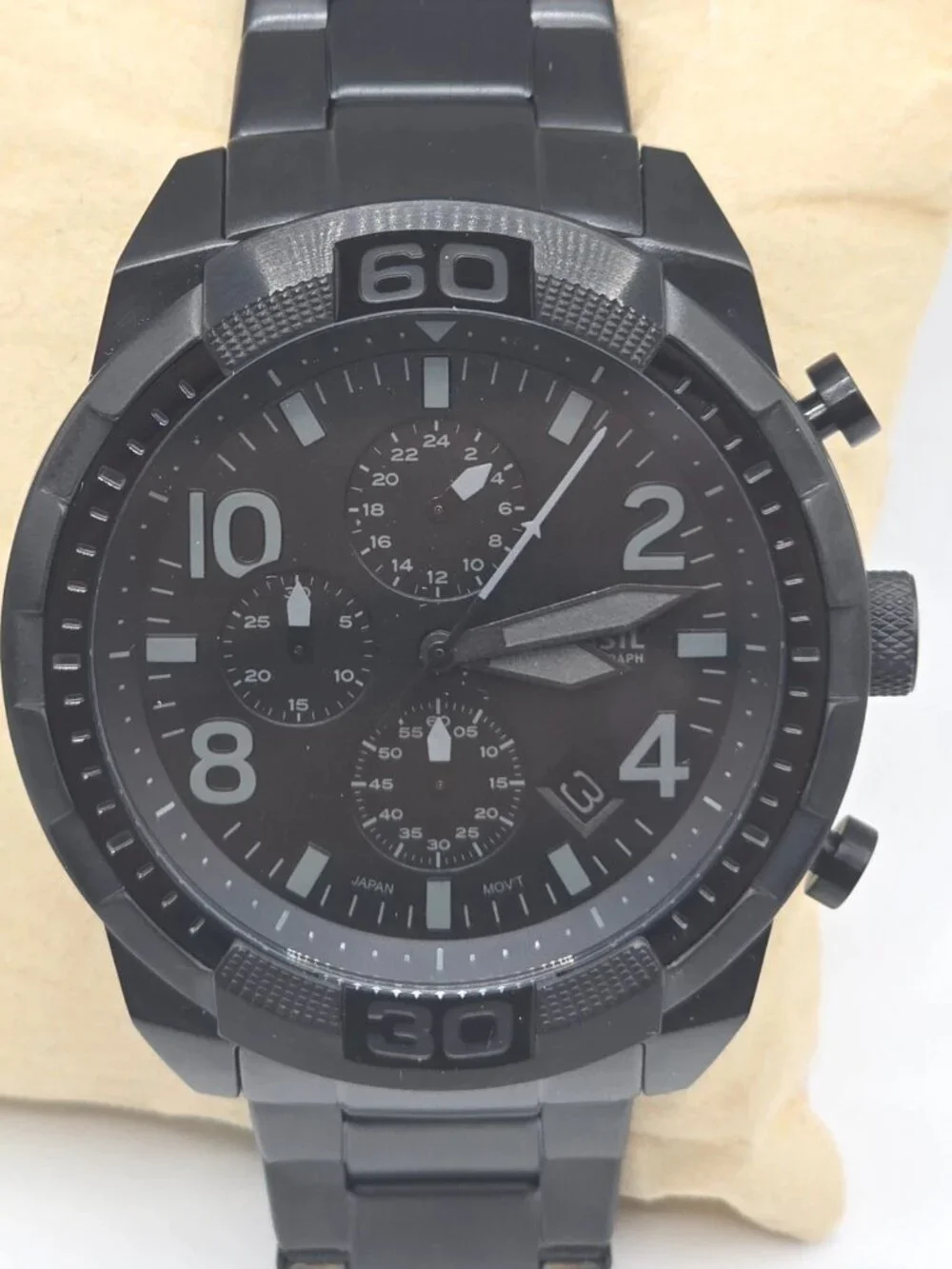 Fossil Bronson Men's Black Chronograph Watch FS5712